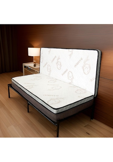 Full Ortopedik Divan Hemnes Uyumlu Katlanır Bamboo Sünger Yatak