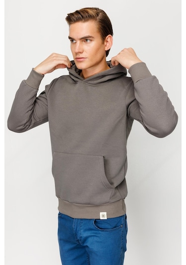 Igs İgs Standart Kapüşonlu Erkek Sweatshirt Koyu Gri