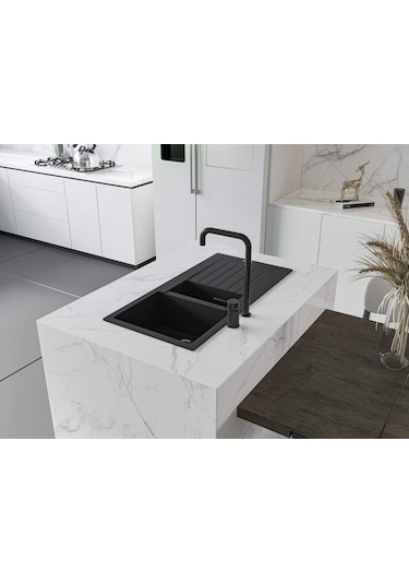 Granit Eviye Harlem T2 Siyah 100x50 Siyah