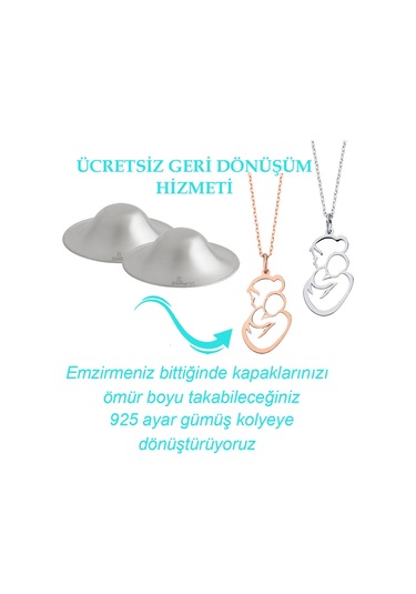 Silverlayt Gümüş Göğüs Ucu Kapağı XL Beden