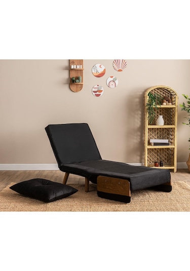 Pafu Cosmo Tekli Katlanır Yataklı Koltuk - Soho Siyah Siyah