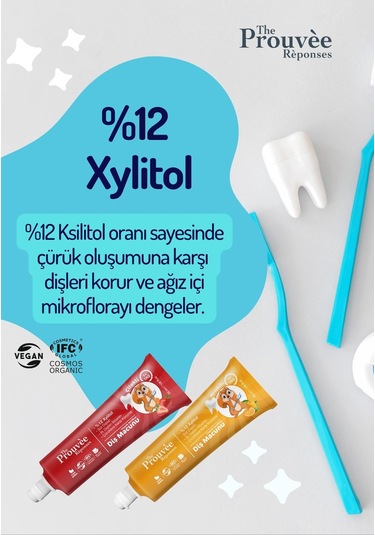 The Prouvée Réponses Organik Bebek & Çocuk Diş Macunu Portakallı 35 ML