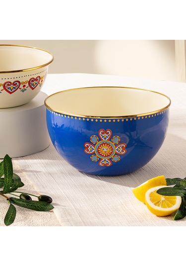 Emsan Solemar Emaye Karıştırma Kabı 24 Cm çok renkli