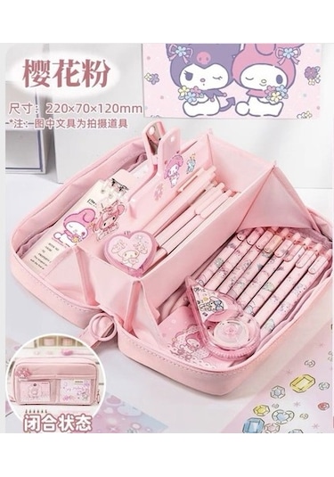 Şeffaf Basit Kalem Kutusu Çift Katmanlı Büyük Kapasiteli Ortaokul Erkek Ve Kız Basit Yüksek Görünümlü Kalem Kutusu Kalem Kutusu H3fq5s Beyaz Pembe