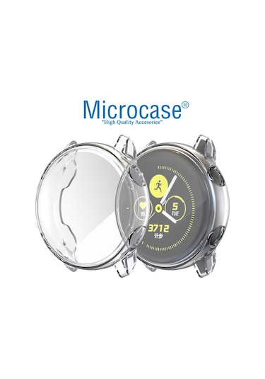 Samsung Uyumlu Watch Active 2 44 Mm Önü Kapalı Silikon Kılıf - Şeffaf