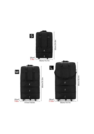 Dianziye Genişletilebilir Tekerlekli Seyahat Çantası - Oxford Malzeme, Sırt Askılı, Orta Boy 47x25x80 Cm Çok Renkli