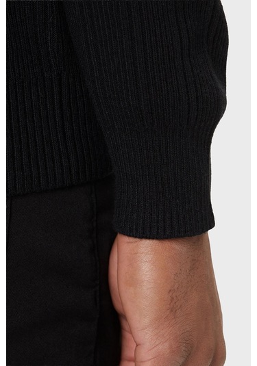 Hugo Erkek Polo Yaka Sweat 50524556 001 Siyah Siyah