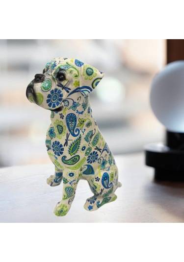 Suntek Köpek Heykeli Ev Dekorasyon Süsleme, Merkez Parçası, 12,5 Cm X 10 Cm X 21,5 Cm