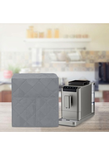 Homyl Kahve Yapma Makinesi Kapağı Yıkanabilir Su Geçirmez Gri