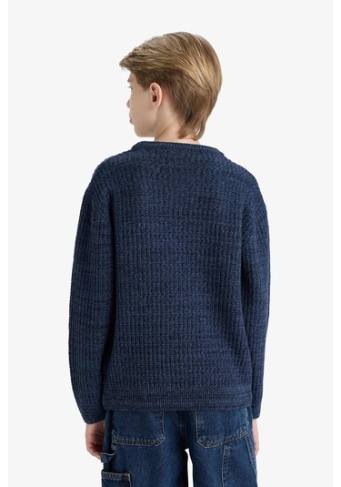 Defacto Erkek Çocuk Bisiklet Yaka Triko Kazak C9468a825aunv64 Lacivert