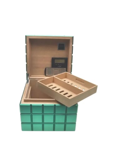 Colibri Heritage Cube Yeşil Sedir Humidor Puro Kutusu