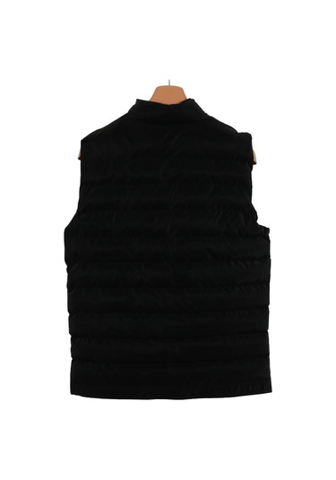 Erkek Dar Kesim Karbon Deri Siyah Şişme Yelek Rar01234 001