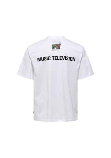 Only Erkek O Yaka T-shirt 22029523 Beyaz