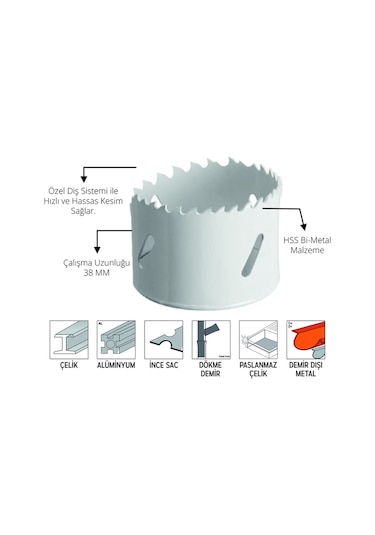 Bi Metal Panç 55mm Era56059 Eratool