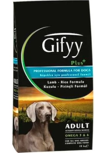 Gifyy Kuzu Etli ve Pirinçli Yetişkin Köpek Maması 15 KG