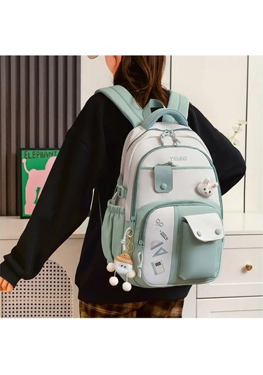 Jıalan Kitap Çantası Büyük Kapasiteli Naylon Rahat Kampüs Sırt