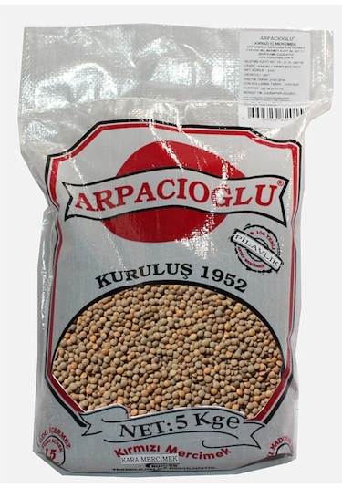 Arpacıoğlu® Kabuklu Mercimek 5 KG