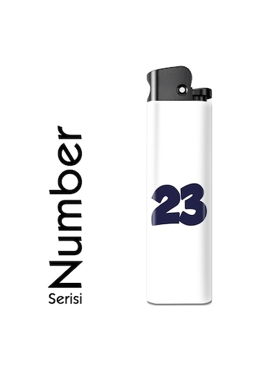 Number Serisi Tasarım Çakmak Minimal 23 Yazılı Çakmak
