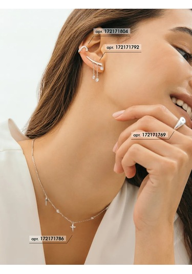 Fly Jewelry 925 Ayar Gümüş Kletters Küpeler Asimetrik Tarz 172171792 Diğer