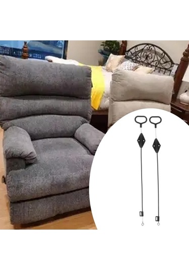 Trendooze 2 Adet Kanepe Yatar Kablo Loveseat İçin Kolay Siyah Siyah