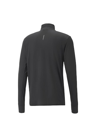 Puma Run Favorite 1/4 Zip Erkek Siyah Dik Yaka Tişört Siyah