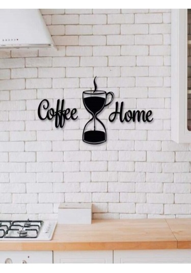 Coffee Home Temalı Lazer Kesim Ahşap Duvar Dekoru İç Dekorasyon
