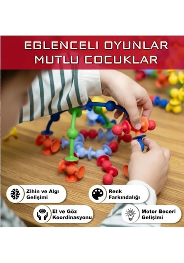 Vakum Molekül 25 Parça Yapı Taşları Fidget & Duyusal Eğitici Oyuncak 3 Yaş+
