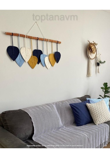 Ninastore Makrome Duvar Süsü Yaprak Dekoratif Hediyelik