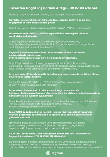 Doğal Taş Bardak Altlığı - Nostalji Temalı Mavi Tonlar - Stone Coasters Çok Renkli