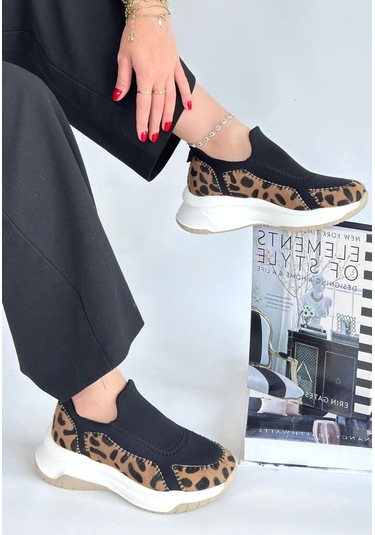 Kendy Leopar Nubuk Spor Ayakkabı Siyah5