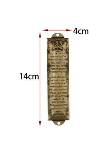Lijinxu Mezuzah Plaket Yahudi Hediye Dekoratif Mezuza Kapak Altın