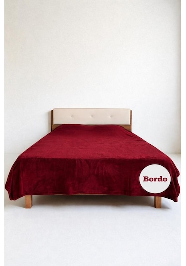 Welsoft Çift Kişilik Battaniye 200x220 Cm Bordo Bordo