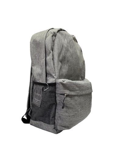 Su Geçirmez Kumaş Ortaokul Lise Unisex Okul Sırt Ve Seyahat Çantası - Gri