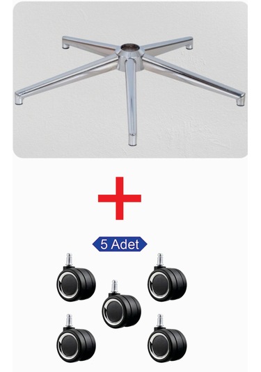 Sandofis Vizyon Krom Ayak+5 Adet İthal Crom Çemberli Teker