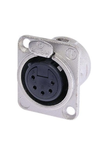 Neutrik Nc5Fd-L-1 Şasi Tipi Xlr Dişi Jack 5 Pin