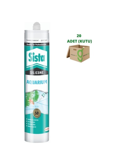 Sista Akvaryum Silikonu Şeffaf ve Siyah 280 ML 20 Adet
