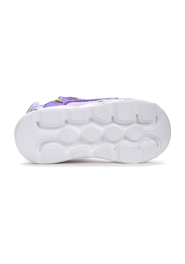 Kiko Kids Unicorn Günlük Işıklı Cırtlı Kız Çocuk Sandalet Ayakkabı Lila LILA