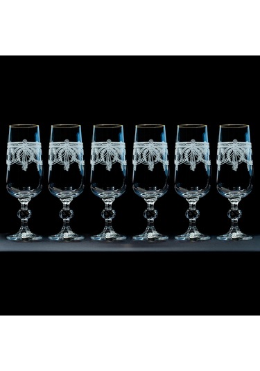 Torino Gerçek Altın 180cc 6renk 6lı Ayaklı Kadeh-3483 Çok Renkli