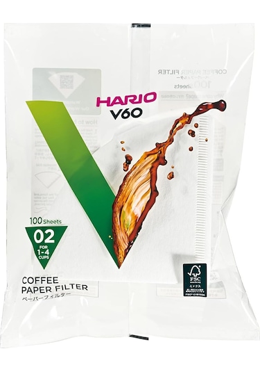 Hario V60 02 Dripper Filtre Kağıdı 100'lü