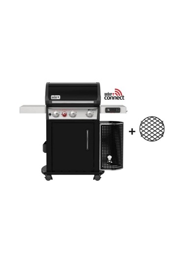 Weber Spirit Epx-325 S Gbs Smart Gazlı Barbekü 3 Brülör Xl Sear Zone Weber Connect-176 Siyah