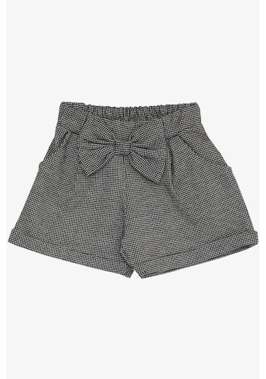 Breeze Kız Çocuk Şort Kazayağı Desenli Fiyonklu 1.5-5 Yaş, Siyah-siyah Siyah