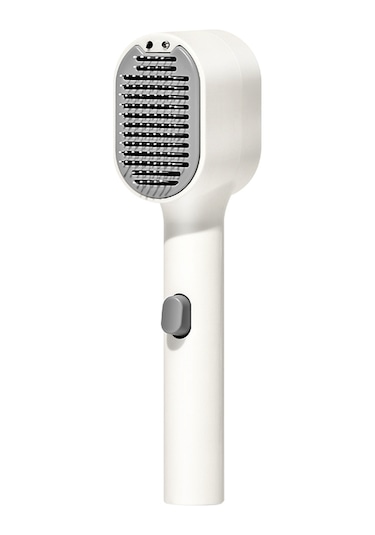 Geekyou Evcil Hayvan Iyonik Titreşim Masaj Tarakı - Ahşap Işıkla Cilt Sorunu Tespiti, Tek Tuşlu Tüy Alma, 800mah Pil