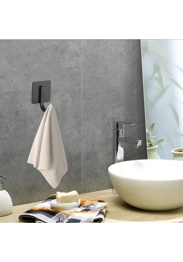 Ardini Kendinden Yapışkanlı Askılık Mat Siyah 03 Pakette 5 Adet Çok Renkli