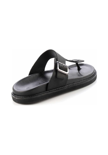 Siyah Leather Erkek Terlik E04801500003 Siyah