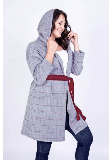 Kapüşonlu Ve Kemerli Hırka