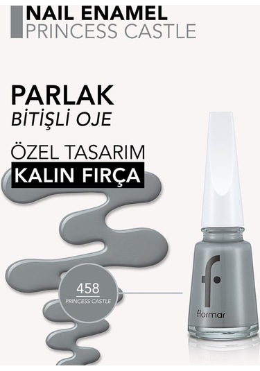 Flormar Nail Enamel Yüksek Pigmentli & Parlak Bitişli Oje Fne-458 Prıncess Castle