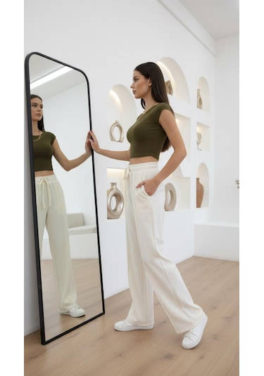 Divinus Crop Top T-shırt Haki