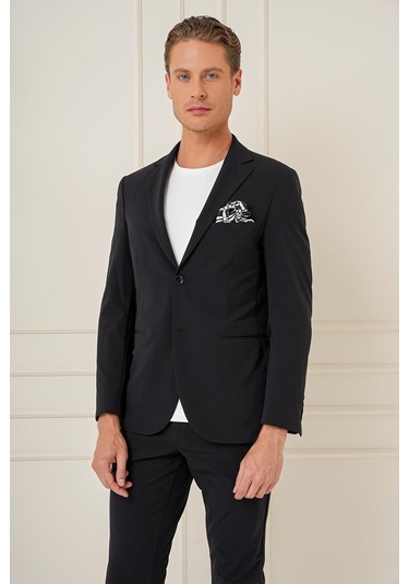 C 680 Slim Fit Siyah Spor Ceket Siyah