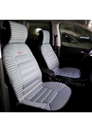Volvo 480 İle Uyumlu Lüks Oto Koltuk Minderi Ortopedik 2 Li Set Gri 1 Set
