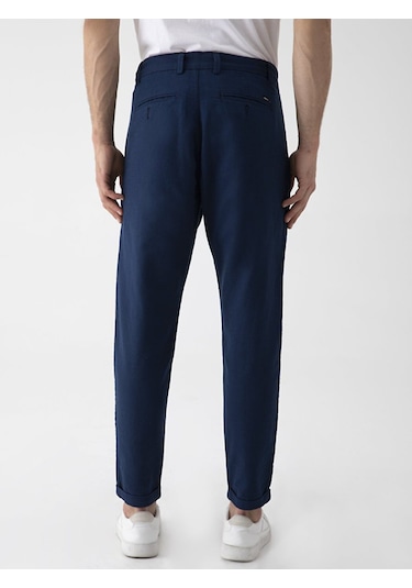 Ltb Düz Paça Keten Görünümlü Lacivert Pantolon 012254702625008 301 Lacivert